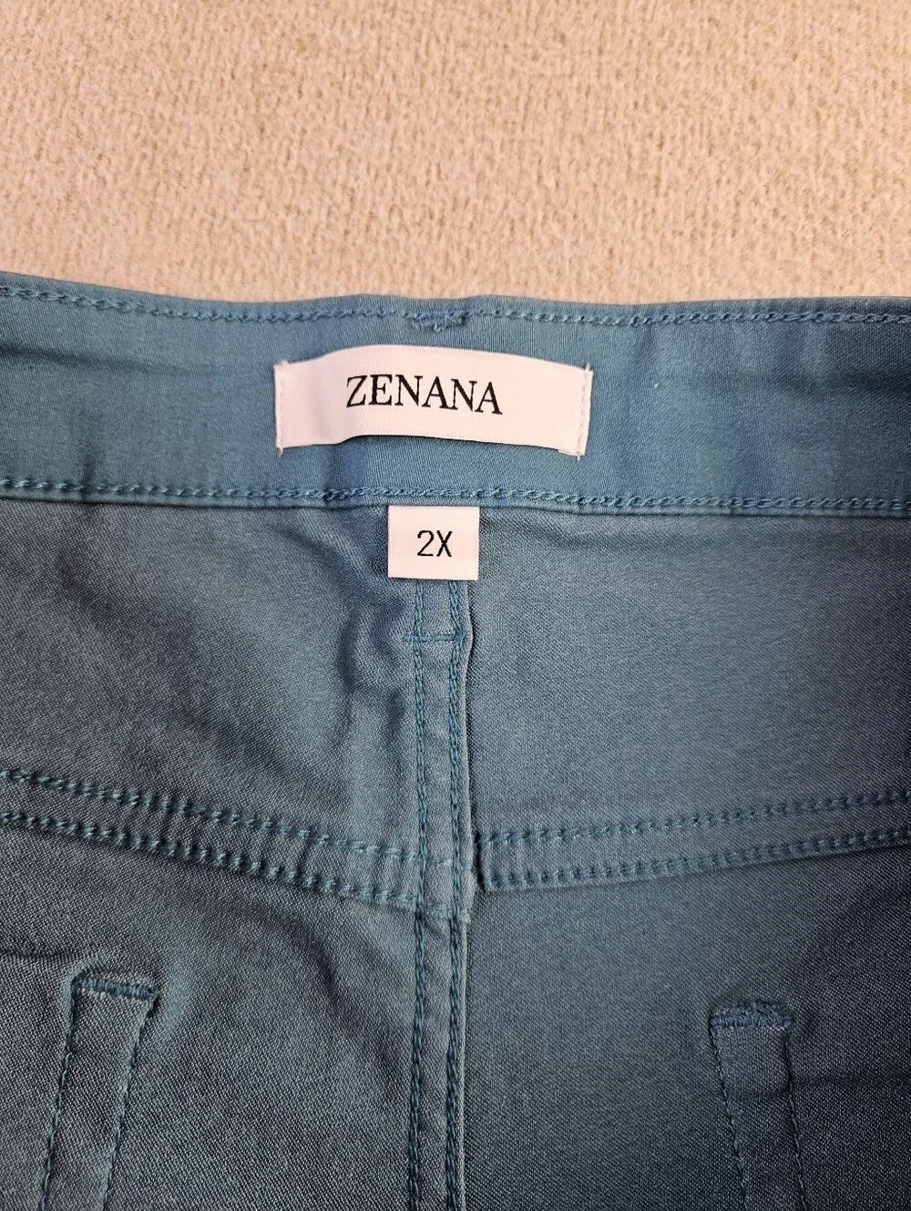 Zenana NWT Dusty Teal High Waisted Stretch Shorts Women's Plus Size 2X